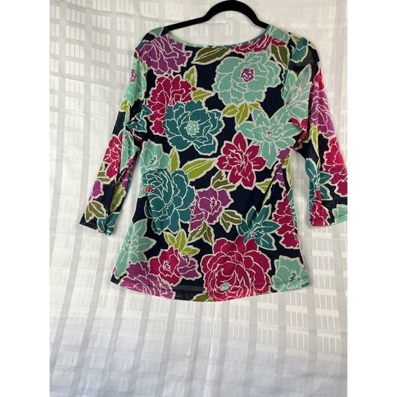 Croft & Barrow Women's Knit Top Size XL 3/4 Sleeve Multicolored - Picture 9 of 10